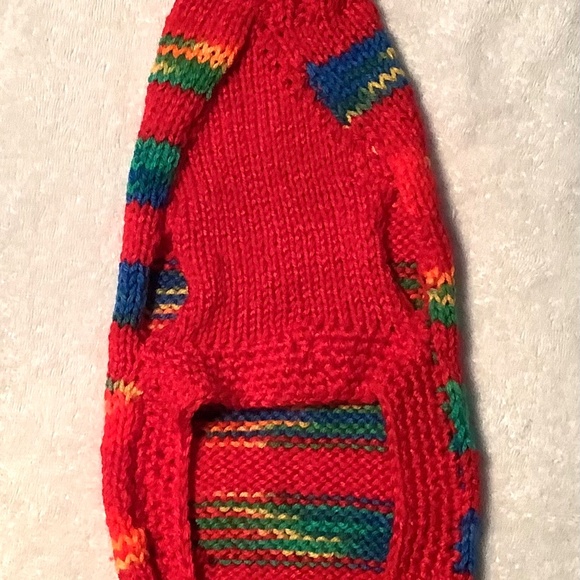 Hand knit doggie sweater. NWOT - Picture 3 of 5
